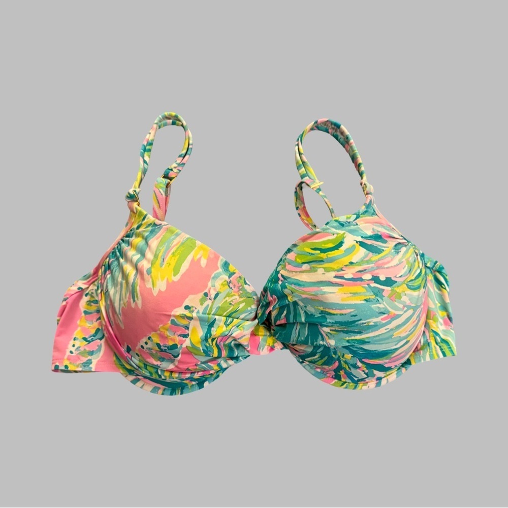 LILLY PULITZER Women’s Floral Print Bikini Top Size 10